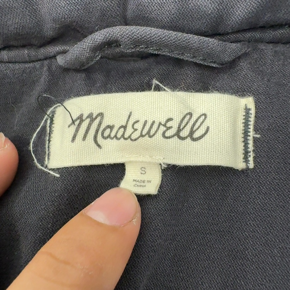 Madewell Jacket Mens S Black Cotton Utility Field Military Cargo Faded Casual - Picture 3 of 8